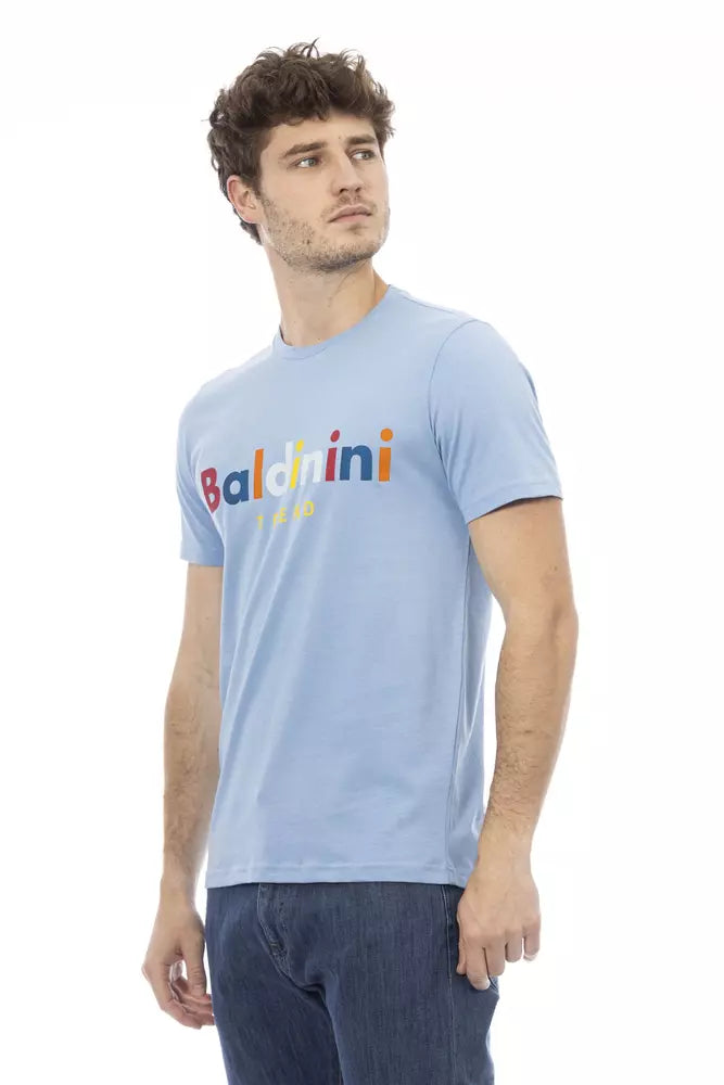 Baldinini Trend Hellblaues Baumwolle Herren T-Shirt