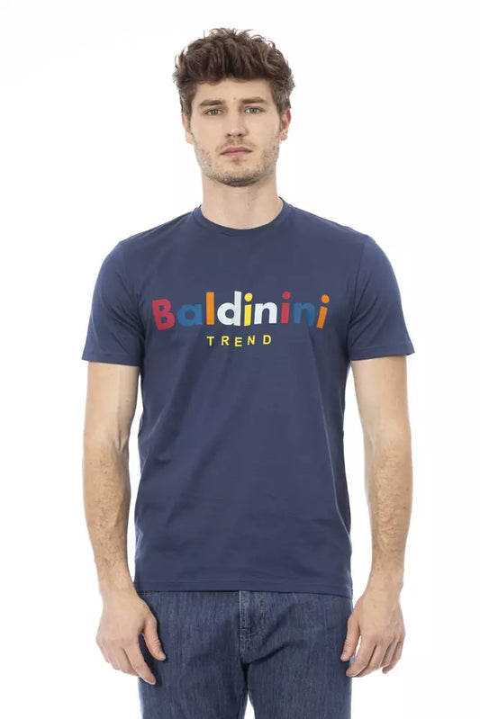 Baldinini Trend Blau Baumwolle Männer T-Shirt