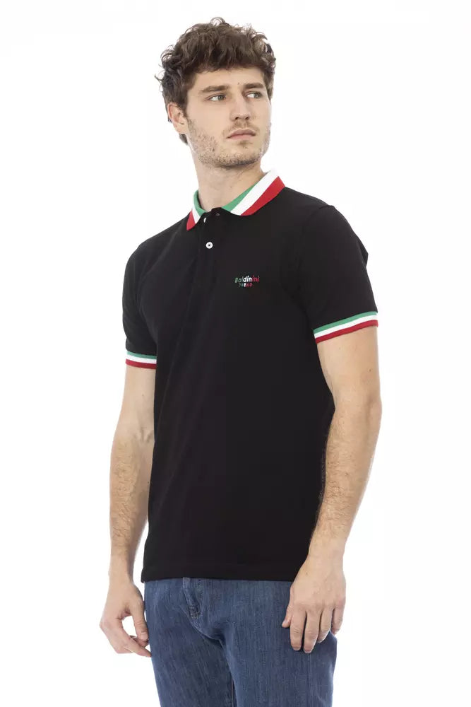 Baldinini Trend Schwarz Baumwolle Männer Polo