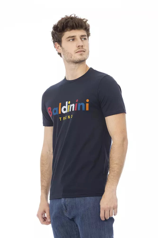 Baldinini Trend Blau Baumwolle Männer T-Shirt