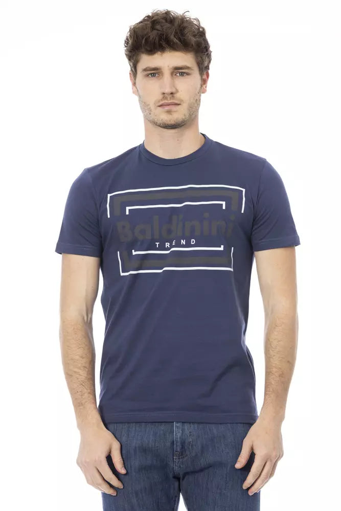 Baldinini Trend Blau Baumwolle Männer T-Shirt