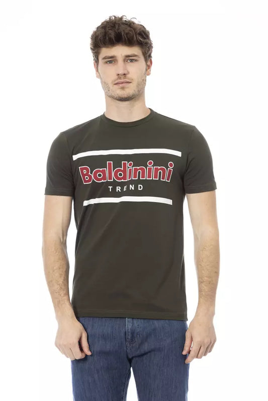 Baldinini Trend Grünes Baumwolle Männer T-Shirt