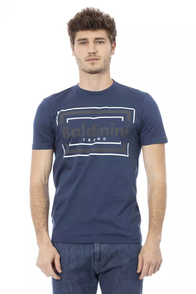 Baldinini Trend Blau Baumwolle Männer T-Shirt