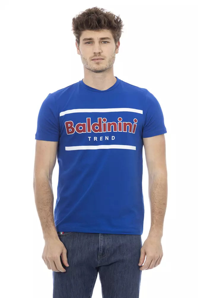 Baldinini Trend Blau Baumwolle Männer T-Shirt