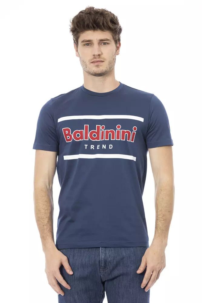 Baldinini Trend Blau Baumwolle Männer T-Shirt