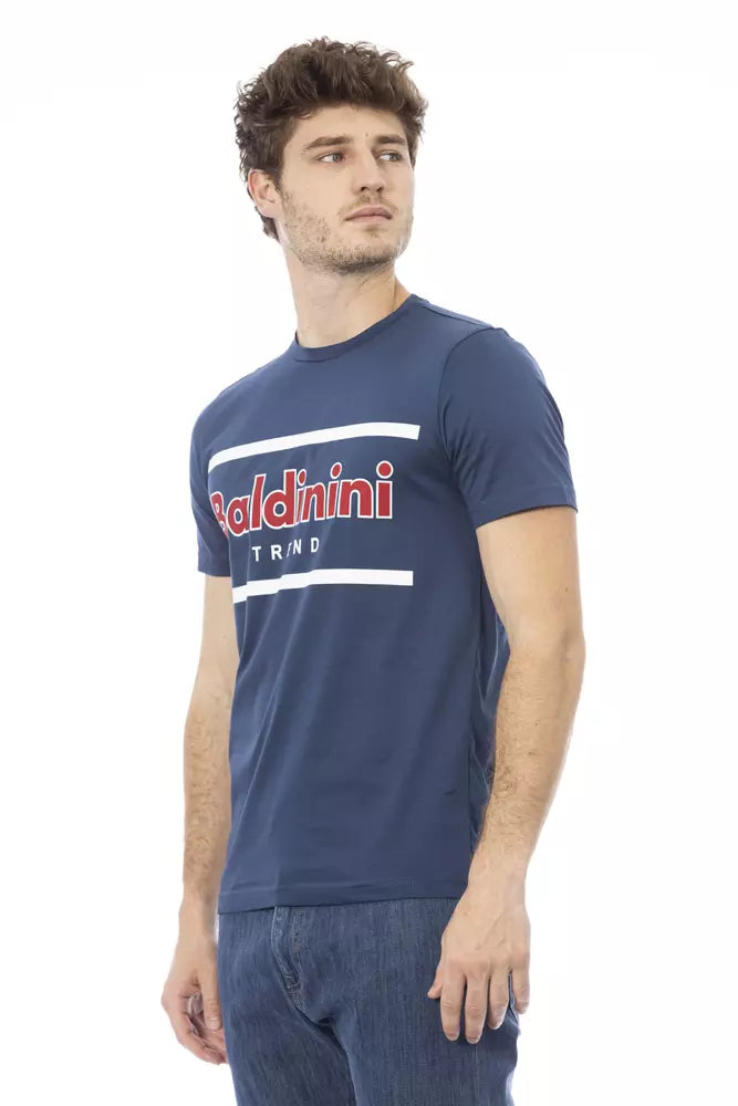 Baldinini Trend Blau Baumwolle Männer T-Shirt