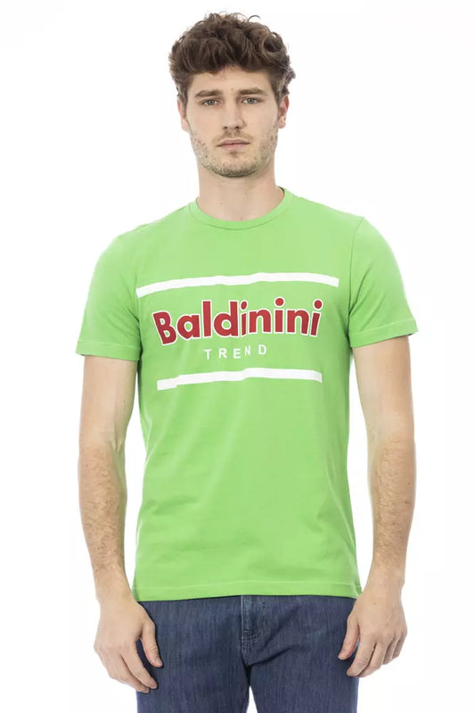 Baldinini Trend Grünes Baumwolle Männer T-Shirt