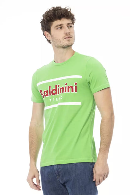 Baldinini Trend Grünes Baumwolle Männer T-Shirt