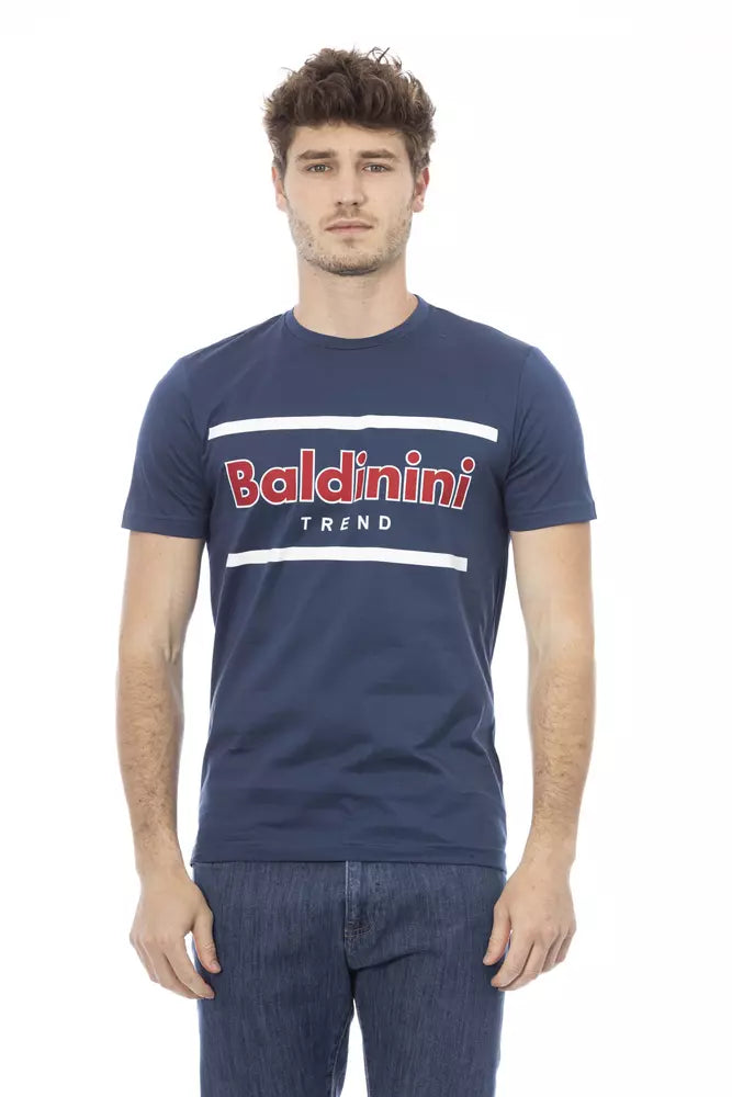 Baldinini Trend Blau Baumwolle Männer T-Shirt