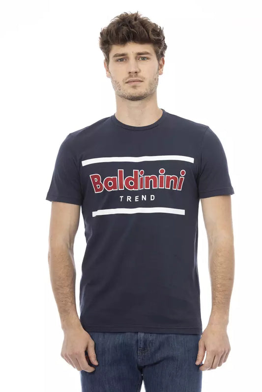 Baldinini Trend Blau Baumwolle Männer T-Shirt