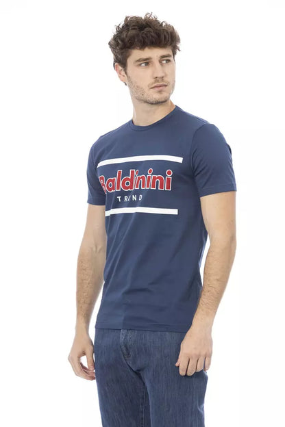 Baldinini Trend Blau Baumwolle Männer T-Shirt