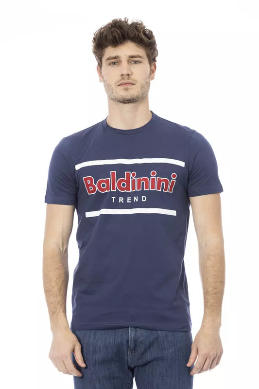 Baldinini Trend Blau Baumwolle Männer T-Shirt