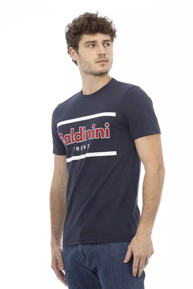 Baldinini Trend Blau Baumwolle Männer T-Shirt