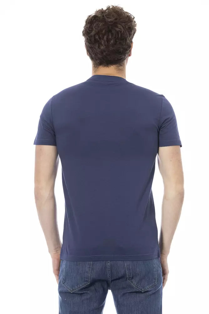 Baldinini Trend Blau Baumwolle Männer T-Shirt