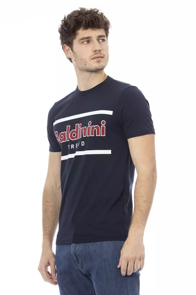 Baldinini Trend Blau Baumwolle Männer T-Shirt