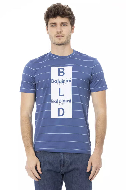 Baldinini Trend Blau Baumwolle Männer T-Shirt