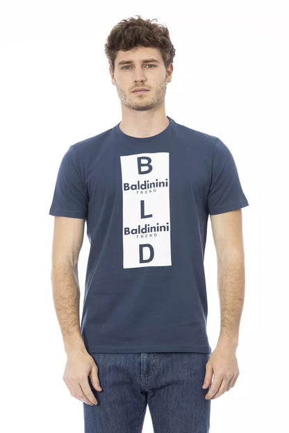 Baldinini Trend Blau Baumwolle Männer T-Shirt