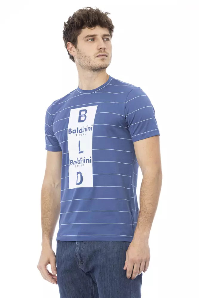 Baldinini Trend Blau Baumwolle Männer T-Shirt