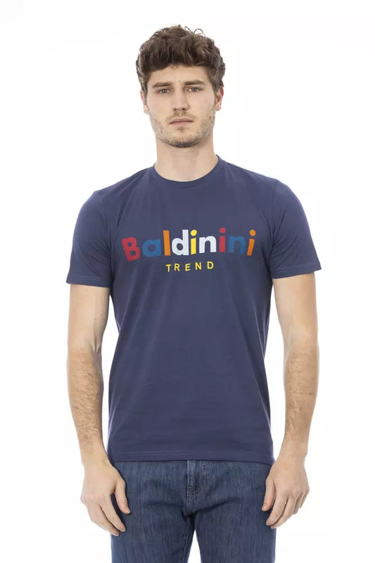 Baldinini Trend Blau Baumwolle Männer T-Shirt