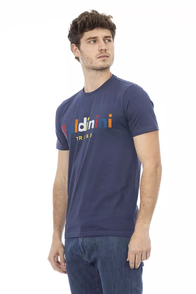 Baldinini Trend Blau Baumwolle Männer T-Shirt