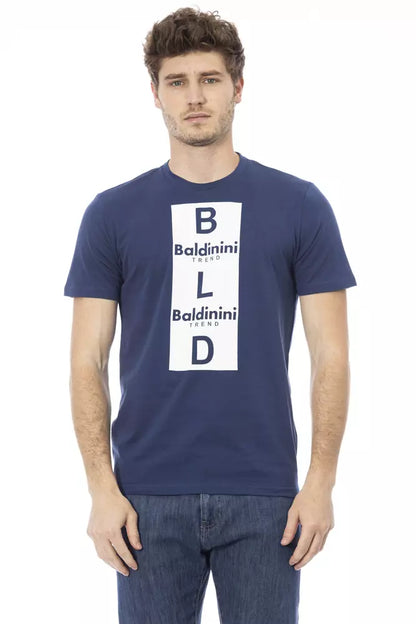 Baldinini Trend Blau Baumwolle Männer T-Shirt