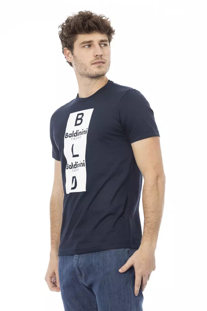 Baldinini Trend Blau Baumwolle Männer T-Shirt