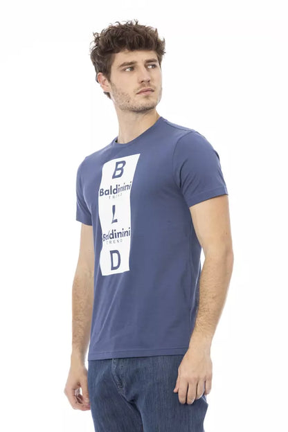 Baldinini Trend Blau Baumwolle Männer T-Shirt