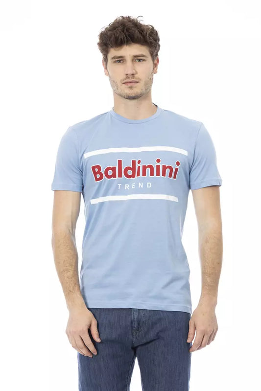 Baldinini Trend Hellblaues Baumwolle Herren T-Shirt