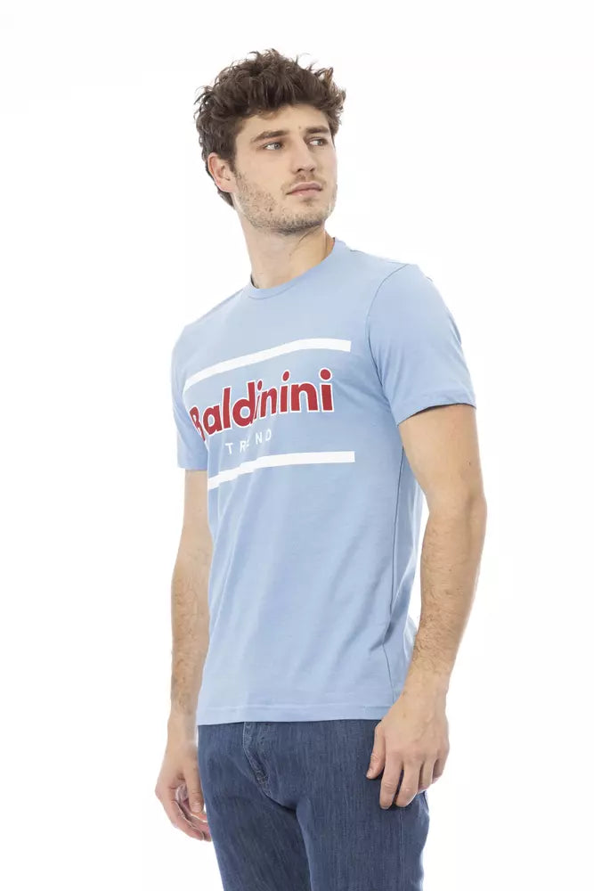 Baldinini Trend Hellblaues Baumwolle Herren T-Shirt