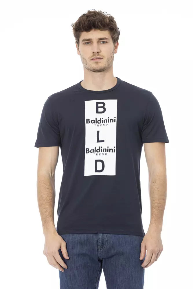 Baldinini Trend Blau Baumwolle Männer T-Shirt