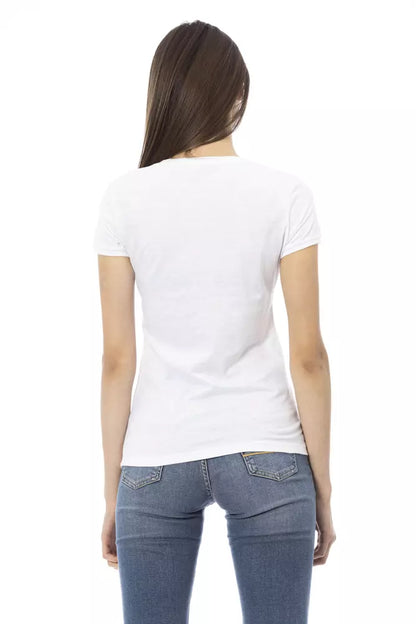 Trussardi Action Weißes Baumwoll-T-Shirt für Frauen