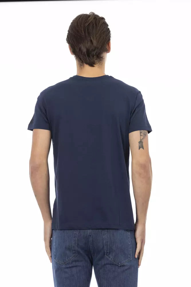 Trussardi Action Blau Baumwolle Männer T-Shirt