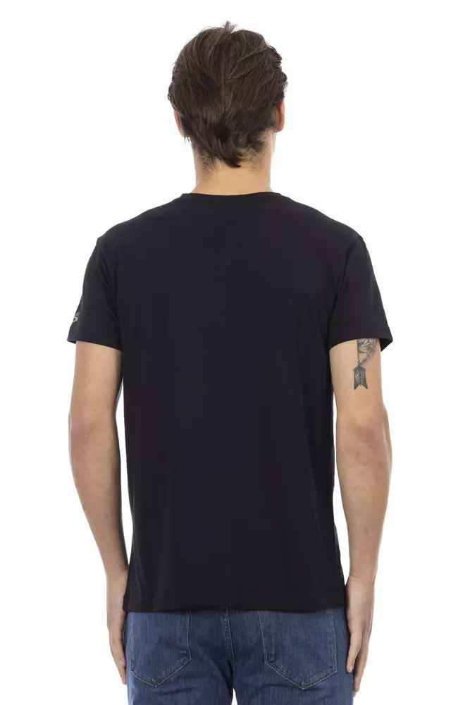 Trussardi Action Schwarzes Baumwolle Männer T-Shirt