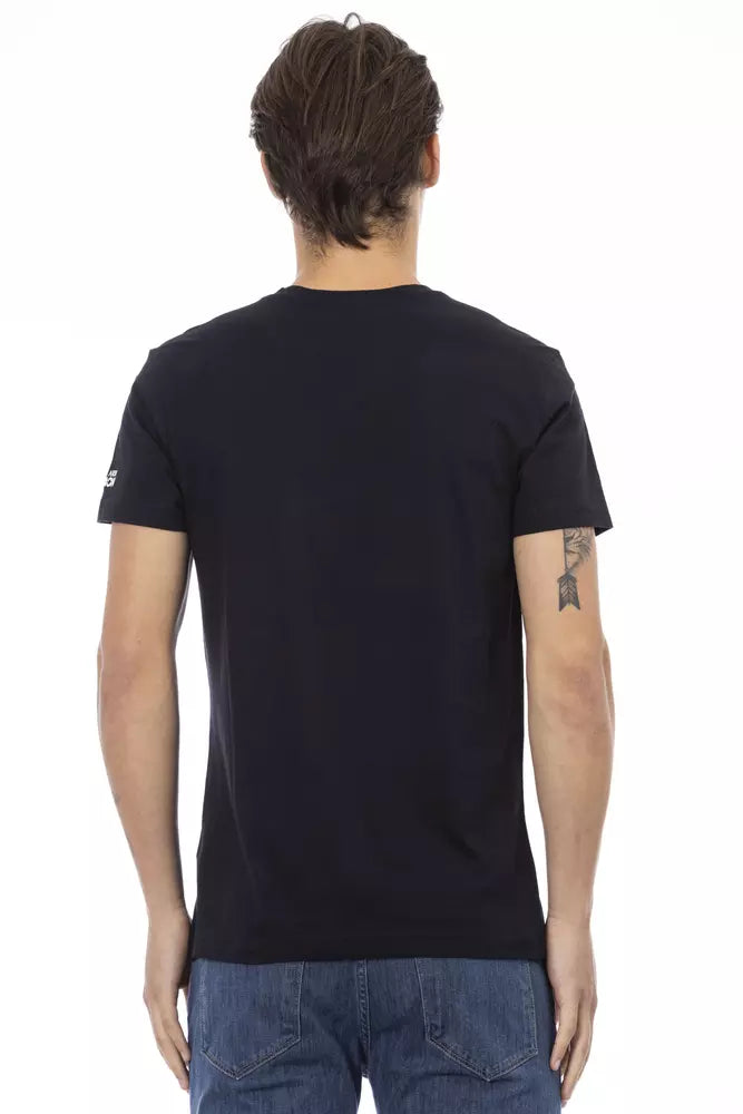 Trussardi Action Schwarzes Baumwolle Männer T-Shirt