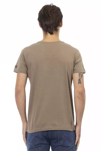 Trussardi Action Braunes Baumwoll-T-Shirt für Männer