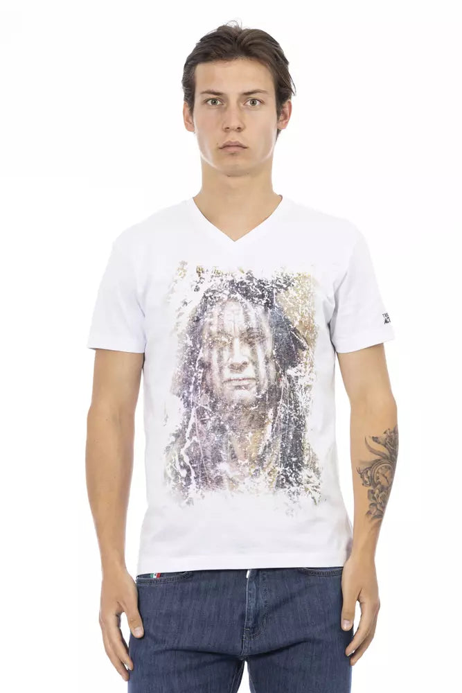 Trussardi Action Weißes Baumwolle Männer T-Shirt