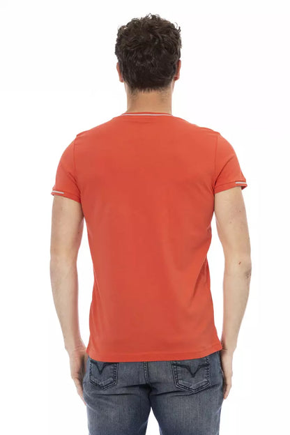 Trussardi Action Orange Baumwolle Männer T-Shirt