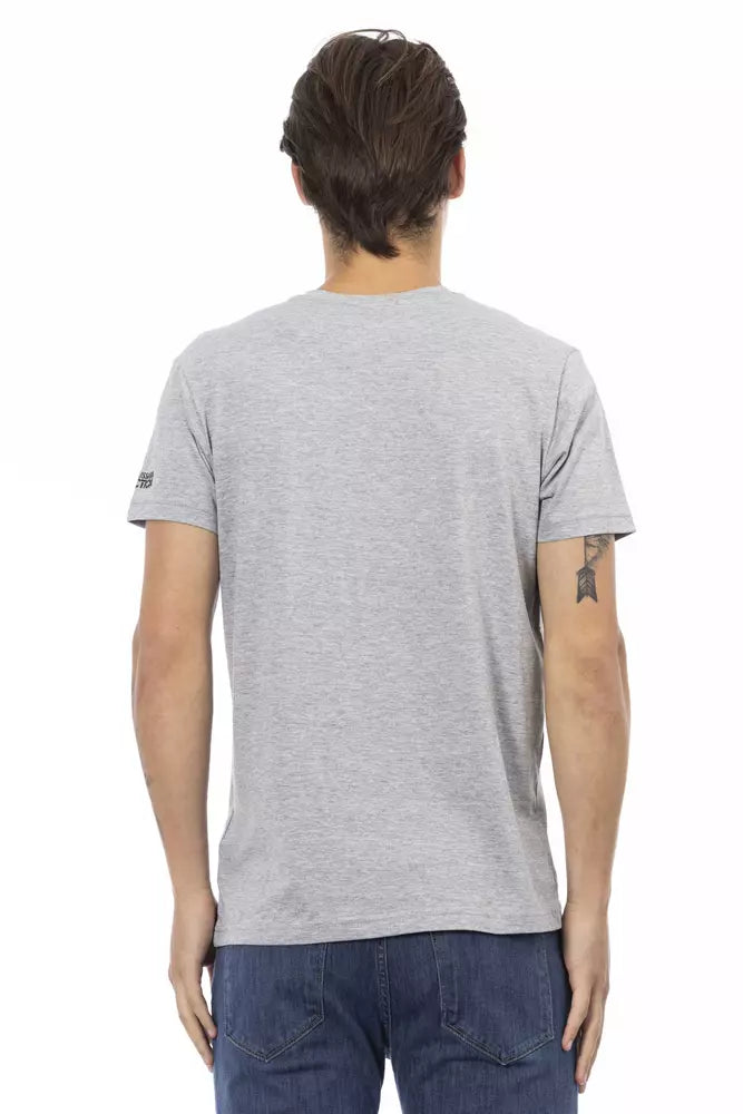 Trussardi Action Graues Baumwolle Männer T-Shirt