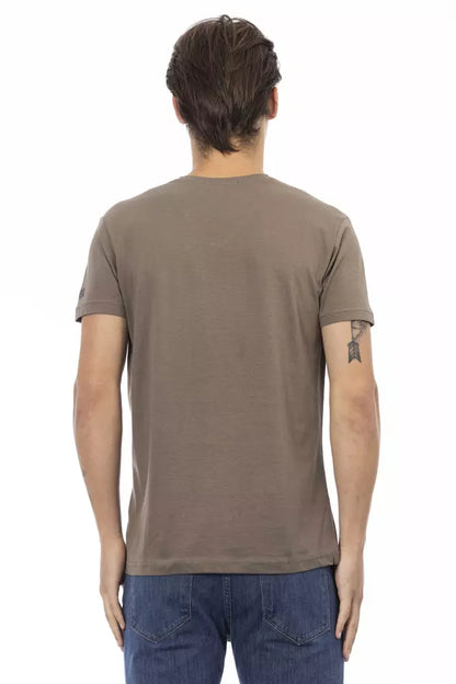 Trussardi Action Braunes Baumwoll-T-Shirt für Männer