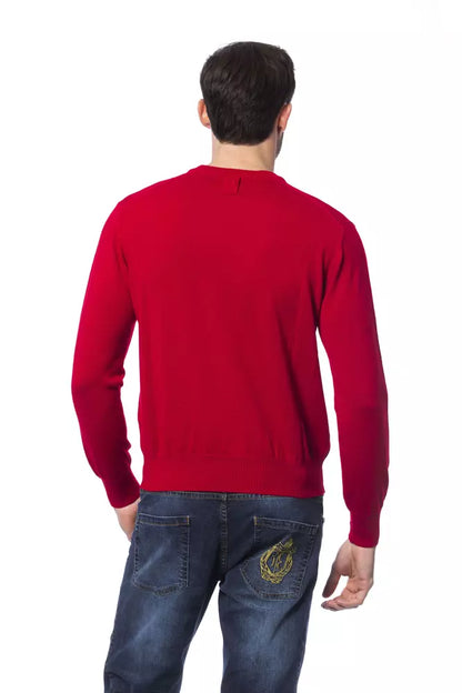 Billionaire Italian Couture Roter Pullover aus Merinowolle für Männer