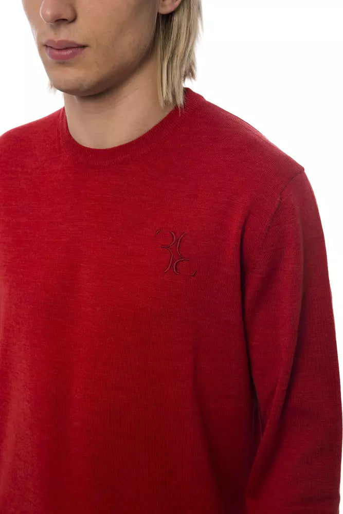 Billionaire Italian Couture Roter Pullover aus Merinowolle für Männer