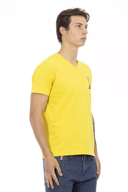 Trussardi Action Gelbes Baumwolle Männer T-Shirt