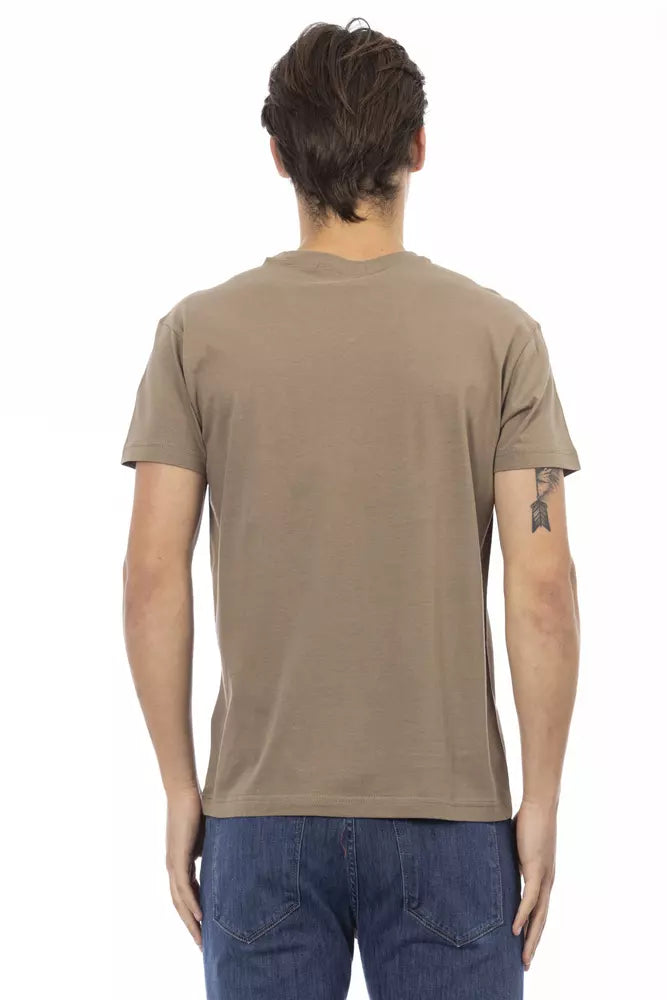 Trussardi Action Braunes Baumwoll-T-Shirt für Männer