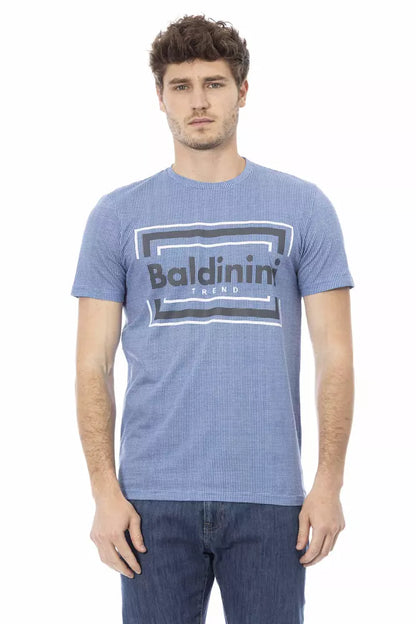 Baldinini Trend Hellblaues Baumwolle Herren T-Shirt