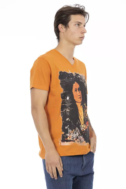 Trussardi Action Orange Baumwolle Männer T-Shirt