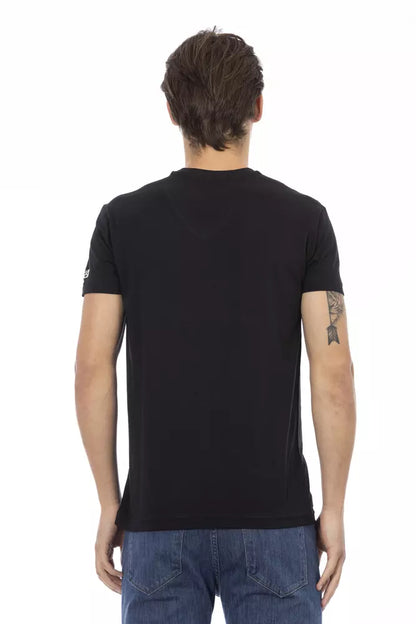 Trussardi Action Schwarzes Baumwolle Männer T-Shirt