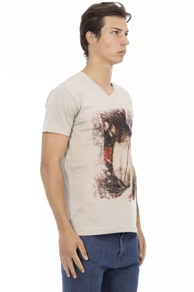 Trussardi Action Beige Baumwolle Männer T-Shirt