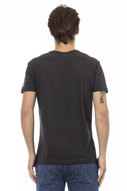 Trussardi Action Schwarzes Baumwolle Männer T-Shirt