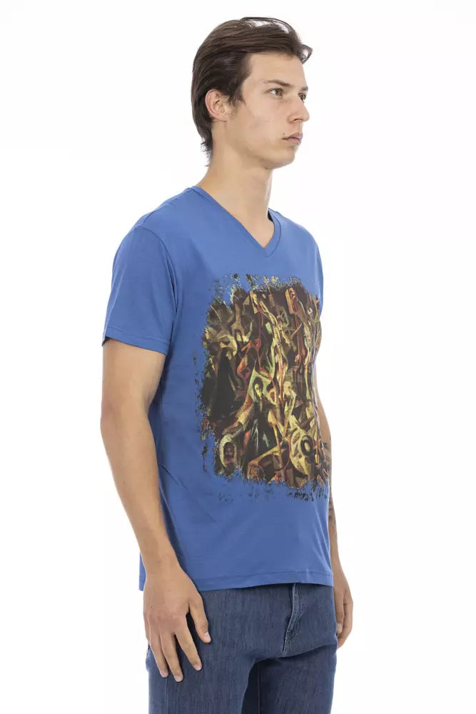 Trussardi Action Blau Baumwolle Männer T-Shirt