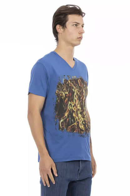 Trussardi Action Blau Baumwolle Männer T-Shirt